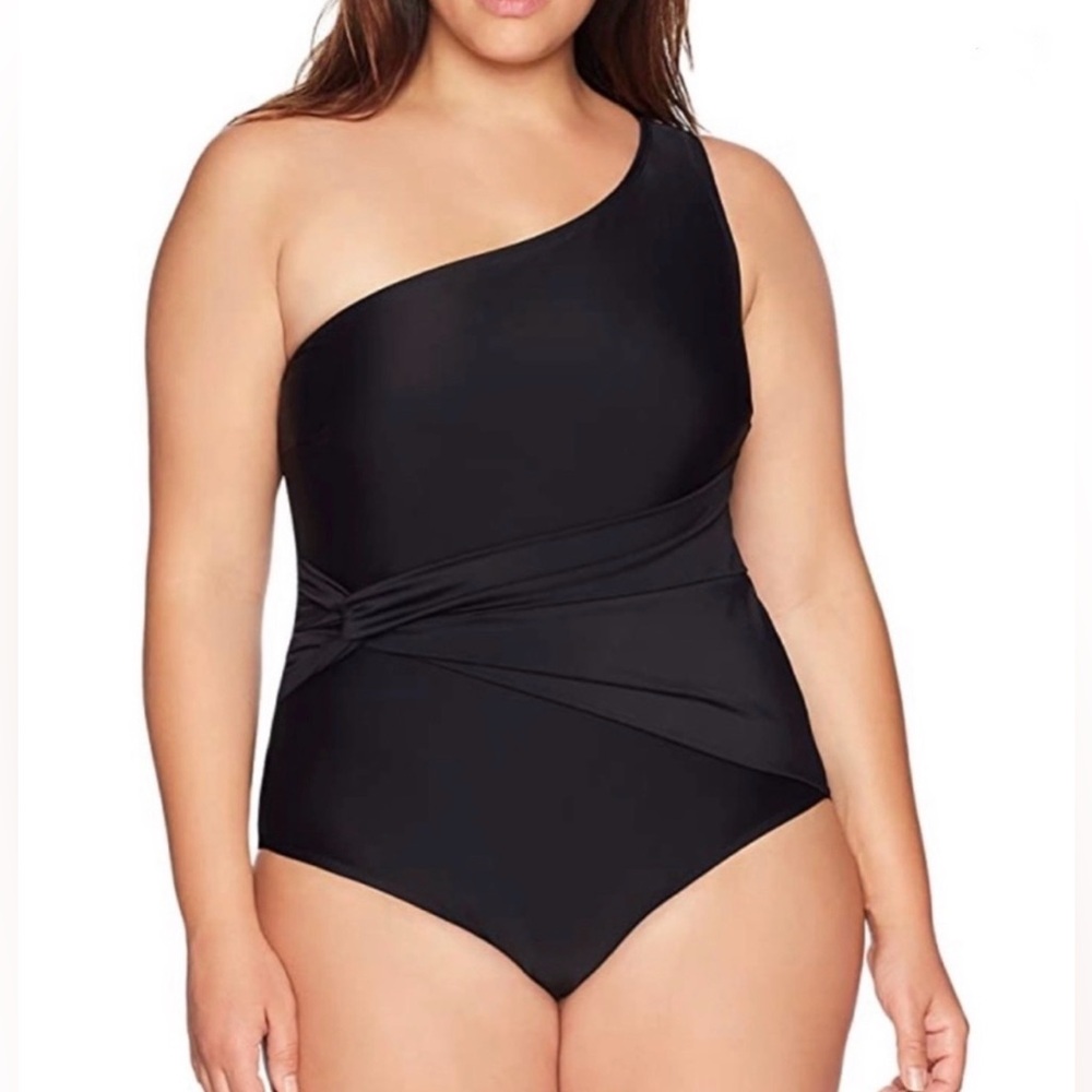 Coastal Blue One Shoulder Swimsuit